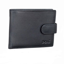 Load image into Gallery viewer, Genuine Leather 9 card RFID protected men's wallet with inside flap and coin purse.