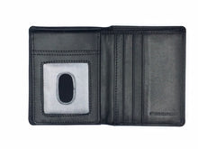 Load image into Gallery viewer, Genuine Leather minimalistic slimline 6 credit card men&#39;s wallet with inside flap and 2 window pockets.