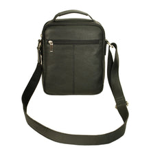 Load image into Gallery viewer, URB-1bk Genuine Top Grain Cowhide upright business bag with top handle and shoulder strap.