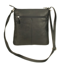Load image into Gallery viewer, HB-5CBbk Genuine Top grain Cowhide ladies stylish top zip Crossbody handbag.