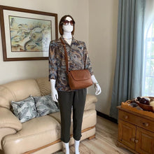 Load image into Gallery viewer, HB-6CBtn Genuine Top grain Cowhide ladies stylish Flap Over Crossbody handbag.