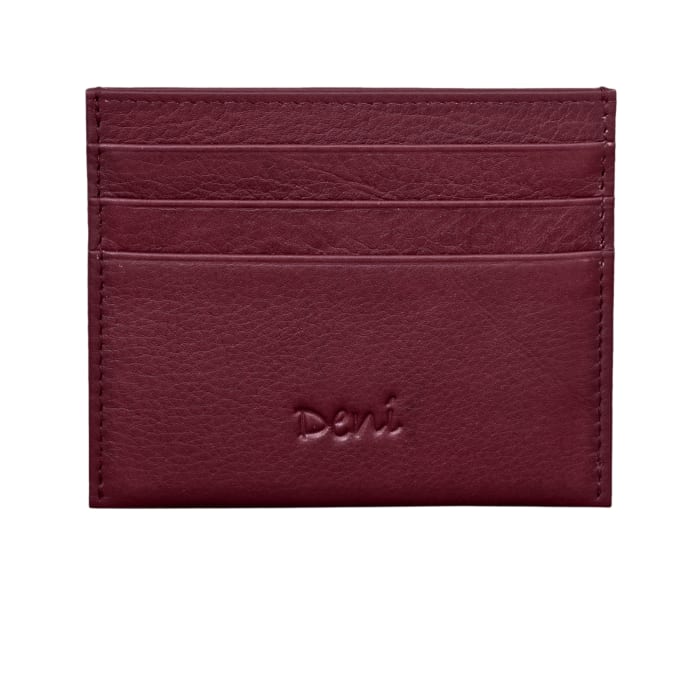 Genuine Leather minimalistic 6 card wallet RFID protected with centre note pocket